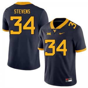 Men's West Virginia Mountaineers NCAA #34 Deshawn Stevens Navy Authentic Nike Stitched College Football Jersey PO15U45CH